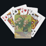 Vincent Van Gogh Oleander flower painting Playing Cards<br><div class="desc">This Vincent Van Gogh painting is a vase of oleander flowers. Van Gogh painted it in August 1888. Oleanders were happy lively flowers to Van Gogh, and in his paiting he shows the flowers filling a majolica jug he used for his still lifes made in Arles. Artwork painting graphic post...</div>