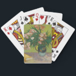 Vincent Van Gogh Oleander flower painting Playing Cards<br><div class="desc">This Vincent Van Gogh painting is a vase of oleander flowers. Van Gogh painted it in August 1888. Oleanders were happy lively flowers to Van Gogh, and in his paiting he shows the flowers filling a majolica jug he used for his still lifes made in Arles. Artwork painting graphic post...</div>