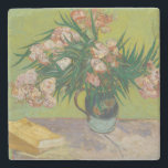Vincent Van Gogh Oleander flower painting Stone Coaster<br><div class="desc">This Vincent Van Gogh painting is a vase of oleander flowers. Van Gogh painted it in August 1888. Oleanders were happy lively flowers to Van Gogh, and in his paiting he shows the flowers filling a majolica jug he used for his still lifes made in Arles. Artwork painting graphic post...</div>
