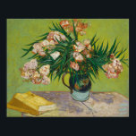 Vincent Van Gogh Oleander Still Life Poster<br><div class="desc">This painting by Vincent Van Gogh, created in August 1888, depicts a vase filled with vibrant oleander flowers. Known for their lively and happy appearance, oleanders were a favourite of Van Gogh, and he captured their essence in this work. The flowers are arranged in a majolica jug, which was frequently...</div>