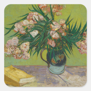 Vincent Van Gogh   Oleanders Square Sticker