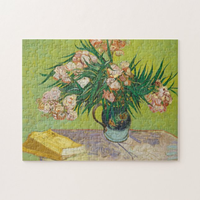 Vincent Van Gogh Oleanders Vintage Floral Painting Jigsaw Puzzle (Horizontal)