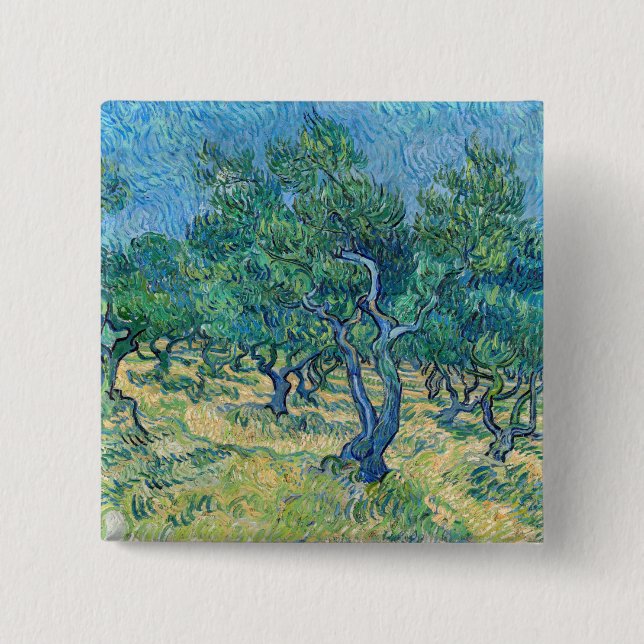 Vincent van Gogh - Olive Grove 15 Cm Square Badge (Front)