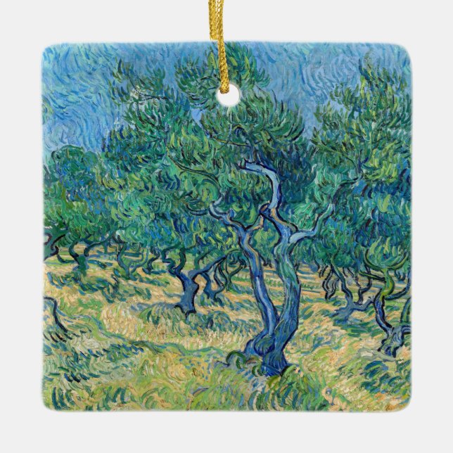 Vincent van Gogh - Olive Grove Ceramic Ornament (Front)