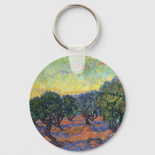 Vincent Van Gogh Olive Grove Impressionism Art Key Ring