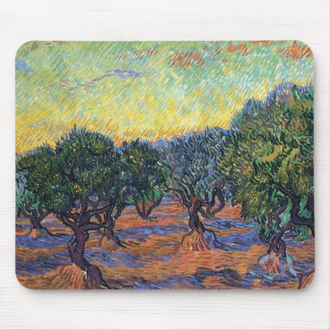 Vincent Van Gogh Olive Grove Impressionism Art Mouse Mat (Front)