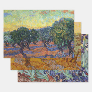 Vincent Van Gogh Olive Grove Impressionism Art Wrapping Paper Sheet