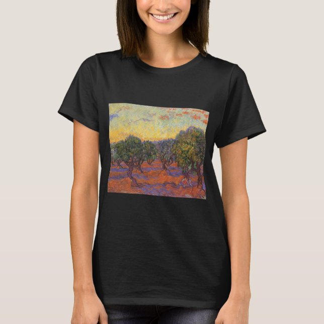 Vincent van Gogh - Olive Grove, Orange Sky T-Shirt (Front)