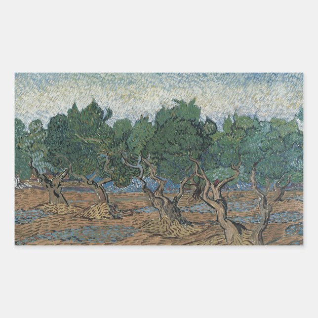 Vincent van Gogh - Olive Grove Rectangular Sticker (Front)