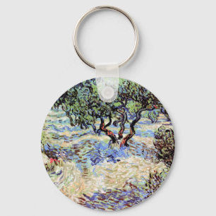 Vincent Van Gogh - Olive Orchard Fine Art Key Ring