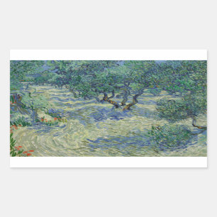 Vincent van Gogh - Olive Orchard Rectangular Sticker