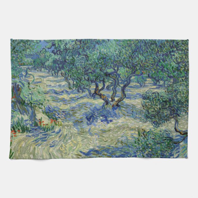 Vincent van Gogh - Olive Orchard Tea Towel (Horizontal)