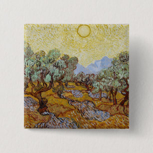 Vincent van Gogh Olive Trees, 1889 15 Cm Square Badge