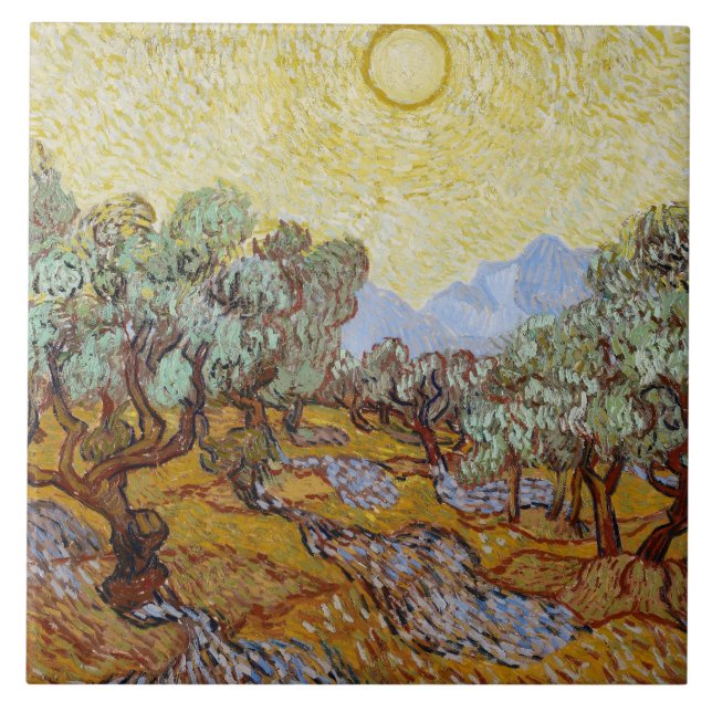 Vincent van Gogh | Olive Trees, 1889 Tile (Front)