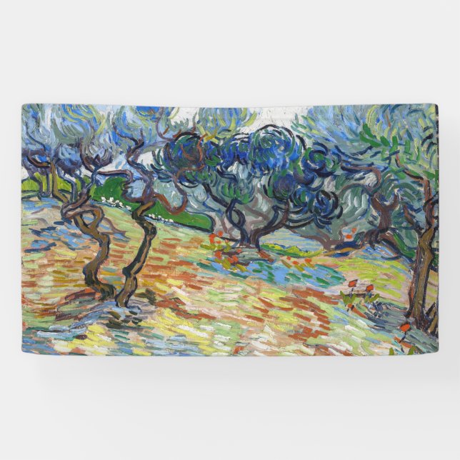 Vincent van Gogh - Olive Trees: Bright blue sky Banner (Horizontal)
