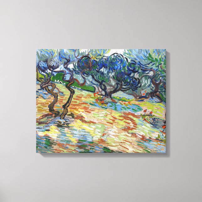 Vincent van Gogh - Olive Trees: Bright blue sky Canvas Print (Front)