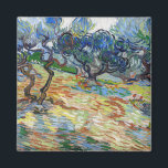 Vincent van Gogh - Olive Trees: Bright blue sky Magnet<br><div class="desc">Olive Trees: Bright blue sky - Vincent van Gogh,  1889</div>