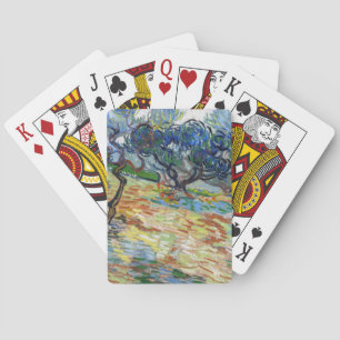 Vincent van Gogh - Olive Trees: Bright blue sky Playing Cards