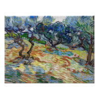 Vincent van Gogh - Olive Trees: Bright blue sky