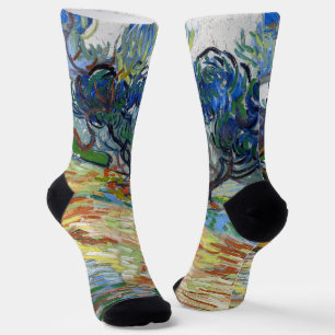 Vincent van Gogh - Olive Trees: Bright blue sky Socks