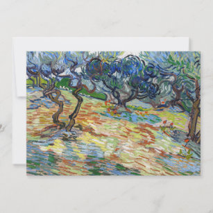 Vincent van Gogh - Olive Trees: Bright blue sky Thank You Card
