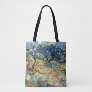 Vincent van Gogh - Olive Trees: Bright blue sky Tote Bag