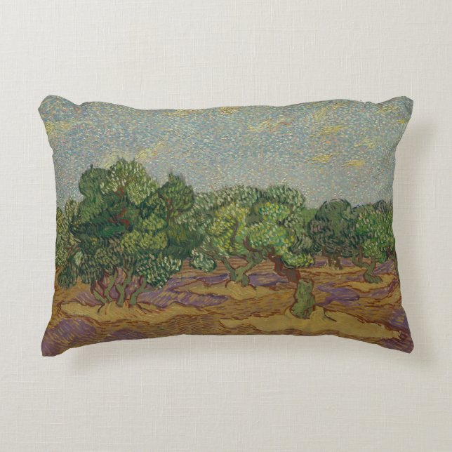 Vincent van Gogh - Olive Trees Decorative Cushion (Front)