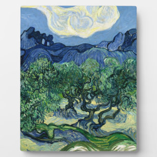 Vincent Van Gogh Olive Trees Mountain Landscape Plaque