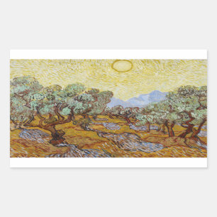 Vincent van Gogh - Olive Trees Rectangular Sticker