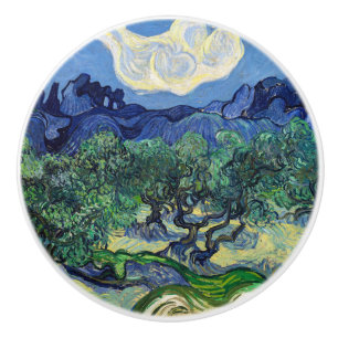 Vincent van Gogh - Olive Trees with the Alpilles  Ceramic Knob