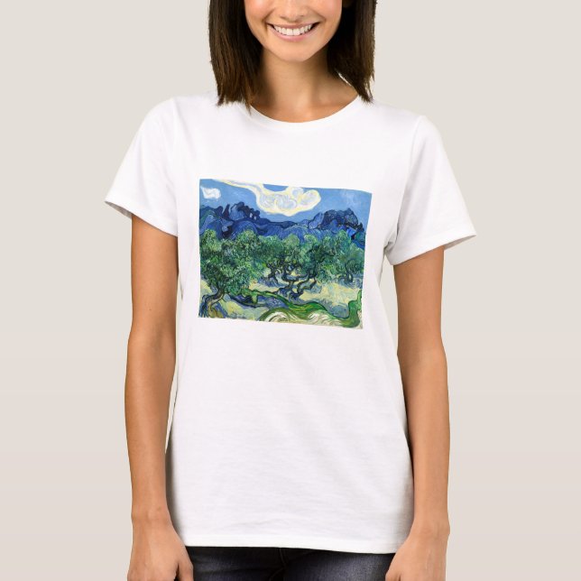 Vincent Van Gogh, Olive Trees with the Alpilles T-Shirt (Front)