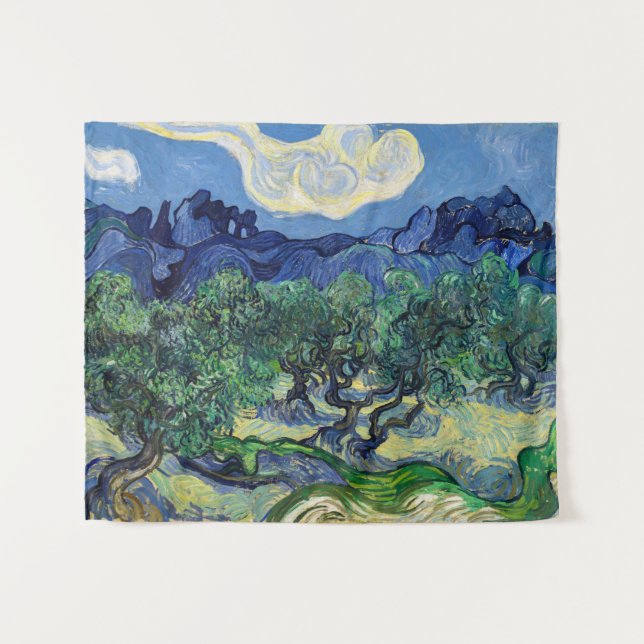 Vincent van Gogh - Olive Trees with the Alpilles Tapestry (Front (Horizontal))