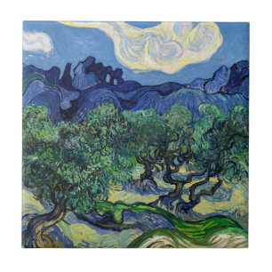 Vincent van Gogh - Olive Trees with the Alpilles Tile