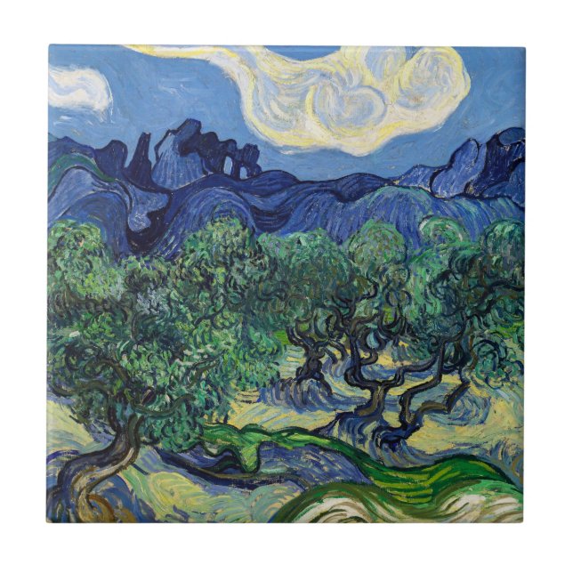 Vincent van Gogh - Olive Trees with the Alpilles Tile (Front)