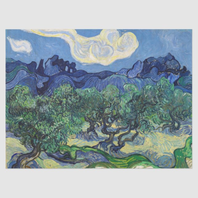 Vincent van Gogh - Olive Trees with the Alpilles Tissue Paper (Front)