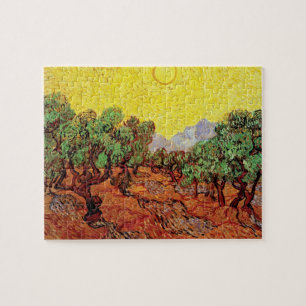 Vincent Van Gogh - Olive Trees With Yellow Sky Jigsaw Puzzle