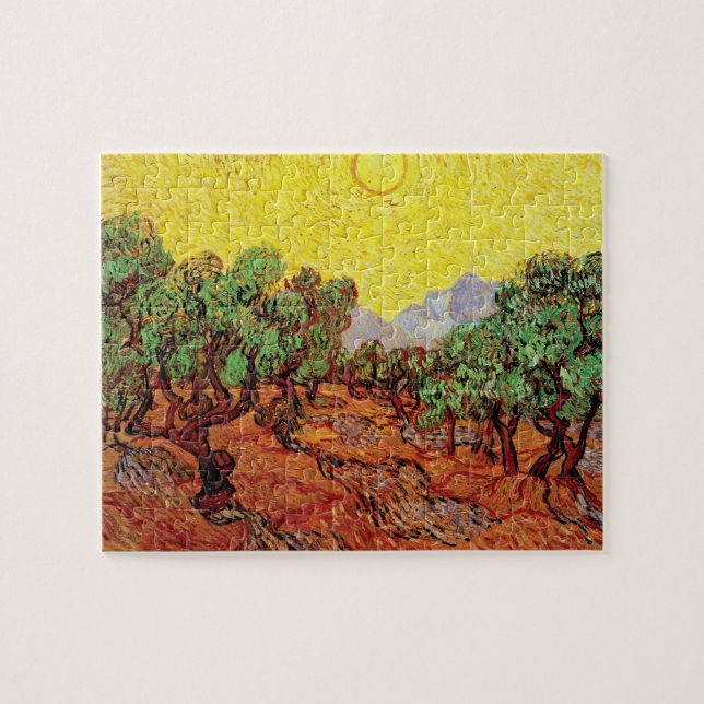Vincent Van Gogh - Olive Trees With Yellow Sky Jigsaw Puzzle (Horizontal)