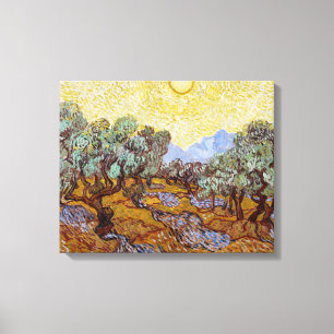 Vincent van Gogh - Olive Trees, Yellow Sky and Sun Canvas Print