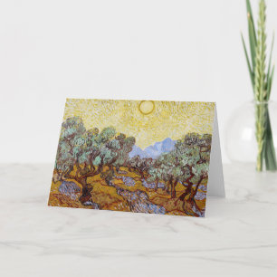 Vincent van Gogh - Olive Trees, Yellow Sky and Sun Card