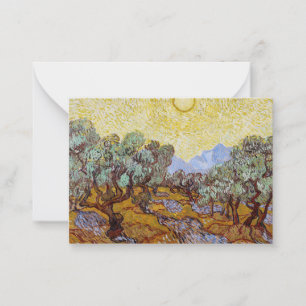 Vincent van Gogh - Olive Trees, Yellow Sky and Sun Card