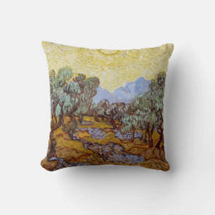 Vincent van Gogh - Olive Trees, Yellow Sky and Sun Cushion