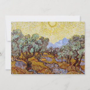 Vincent van Gogh - Olive Trees, Yellow Sky and Sun Invitation
