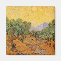 Vincent van Gogh - Olive Trees, Yellow Sky and Sun