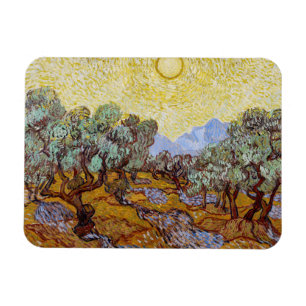 Vincent van Gogh - Olive Trees, Yellow Sky and Sun Magnet