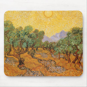 Vincent van Gogh - Olive Trees, Yellow Sky and Sun Mouse Mat