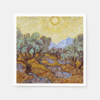 Vincent van Gogh - Olive Trees, Yellow Sky and Sun