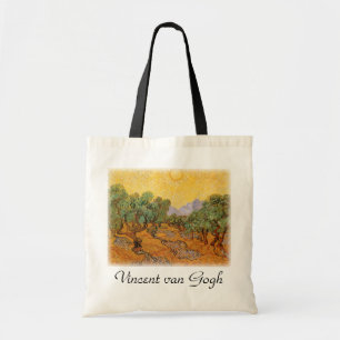 Vincent van Gogh - Olive Trees, Yellow Sky and Sun Tote Bag