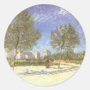 Vincent van Gogh - On the Outskirts of Paris Classic Round Sticker