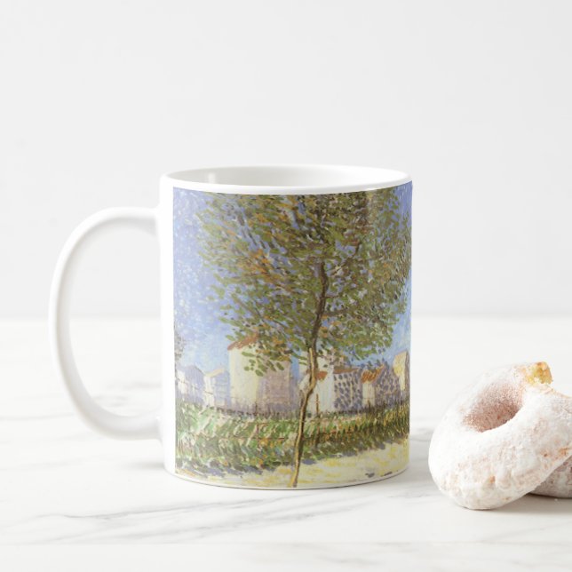 Vincent van Gogh - On the Outskirts of Paris Coffee Mug (With Donut)