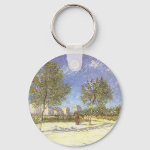 Vincent van Gogh - On the Outskirts of Paris Key Ring
